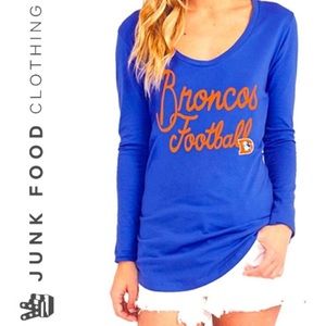 JUNK FOOD CLOTHING➕NFL Denver Broncos Top NWT